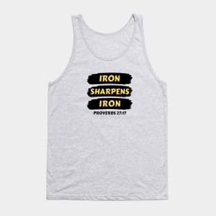 Iron Sharpens Iron | Christian Typography Tank Top